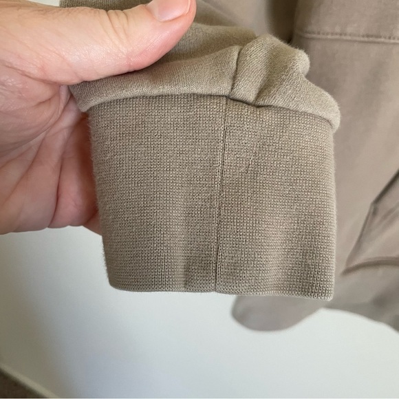 Athleta Retroplush Hoodie Sweatshirt Tan Beige Size Small - Picture 6 of 12